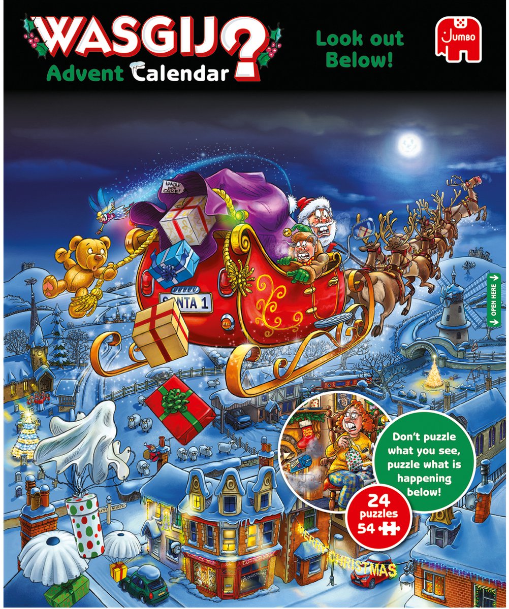 Wasgij Kerstmis Adventskalender - Rendier-ravage! - 24 puzzels met 54 stukjes - Aftelkalender - Advent Calender — afbeelding 4
