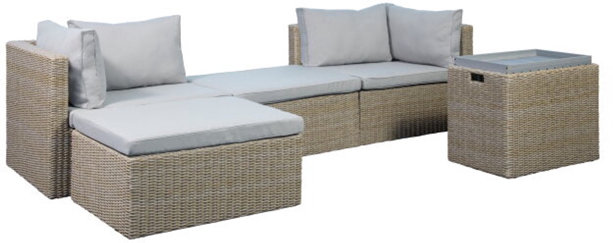 Loungeset Madeira modulair 6-delig - PE wicker - tuinset