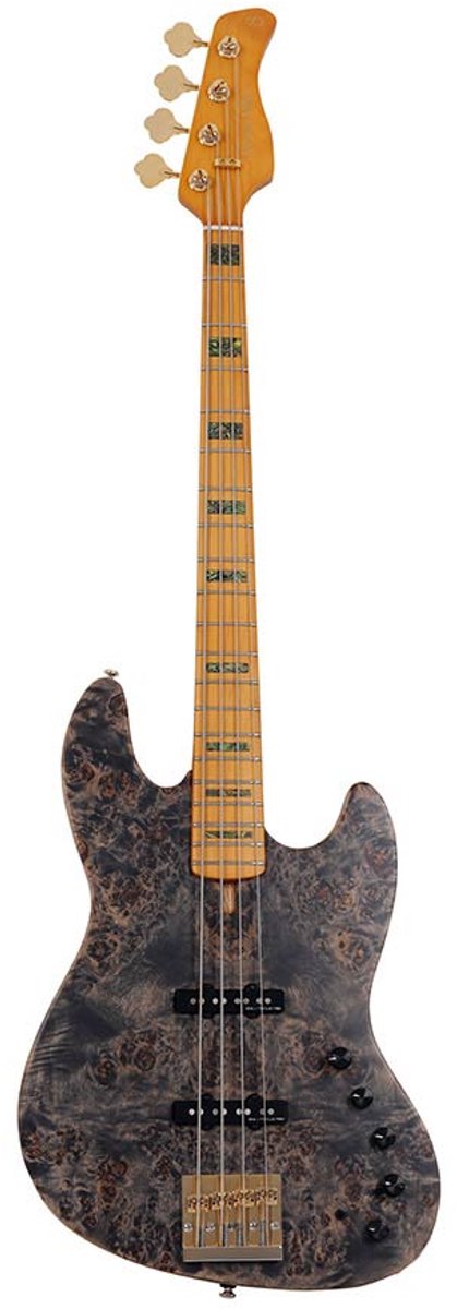 Sire Marcus Miller V10 Swamp Ash 4 Transparant Black Satin - Elektrische basgitaar - Zwart