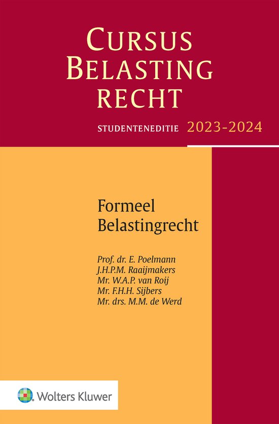 Cursus Belastingrecht - Formeel Belastingrecht 2023-2024 - cover
