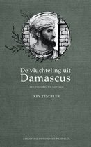 Boekcover met de titel 'De vluchteling uit Damascus' en een illustratie van een man met een tulband, gezien vanaf de zijkant.