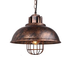 Hanglamp Industrieel E27 Kroonluchter Woonkamer Plafondlamp Slaapkamer Zwart Roest