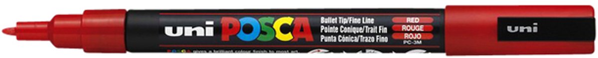Markeerstift POSCA PC-3M Rood (6 Stuks)