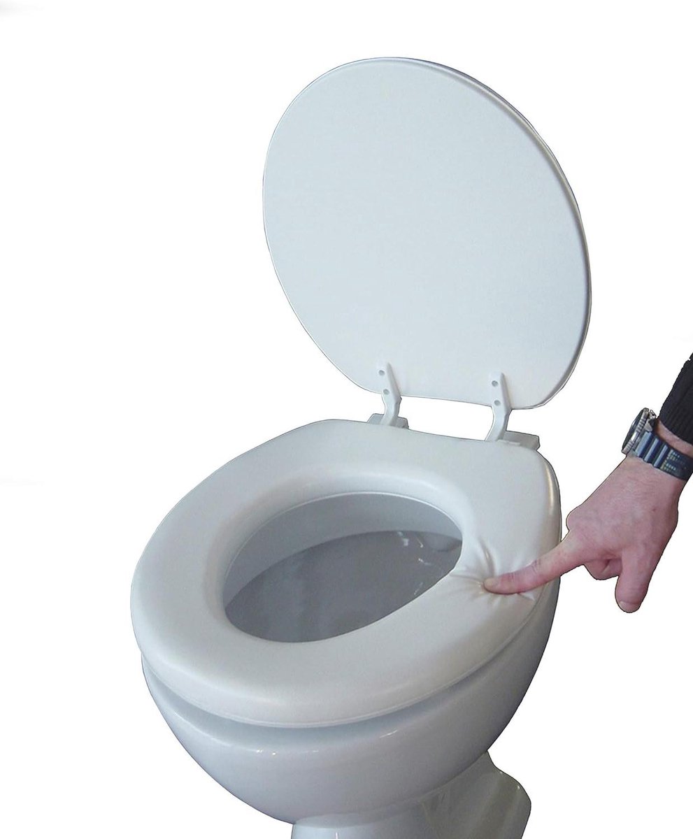Wc-bril gewatteerd en zacht voor comfortabel zitten - Kleur wit 43002