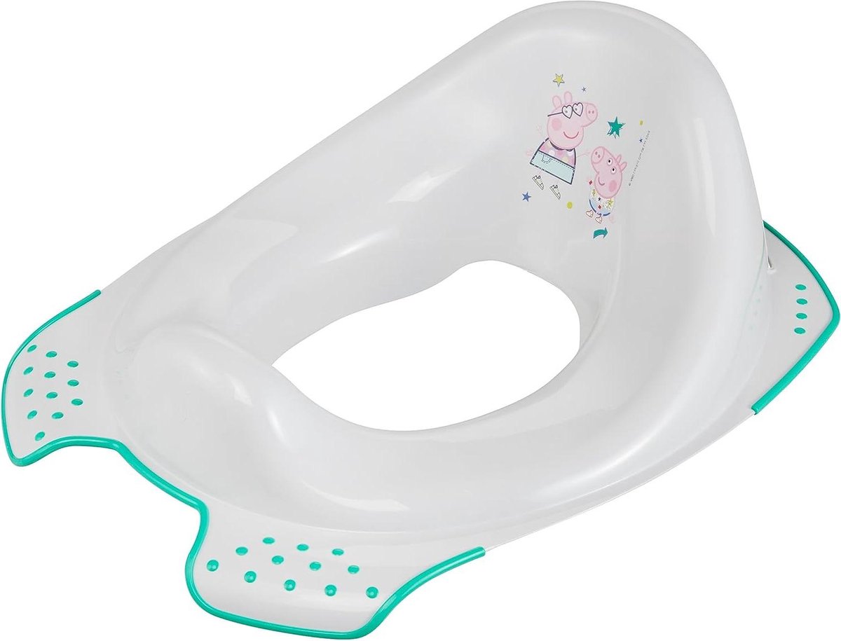 Wc-brilverkleiner voor kinderen van Peppa Pig met antislip in grijs - geschikt voor kinderen van ca. 15 tot ca. 4 jaar