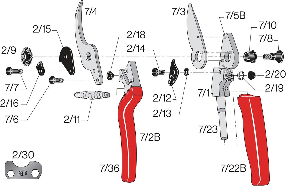 Felco 7 sécateur à poignée rotative Max Ø20mm