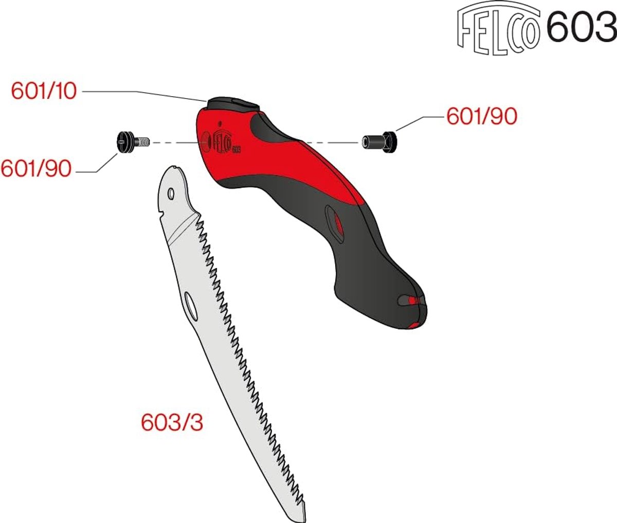 Felco 603 Scie d’élagage - coupe Ø 100 mm - pliable - lame 20 cm