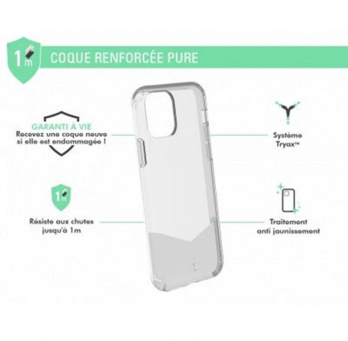 Force Case, Verstevigd hoesje Geschikt voor Apple iPhone XR / 11 PURE, Transparant