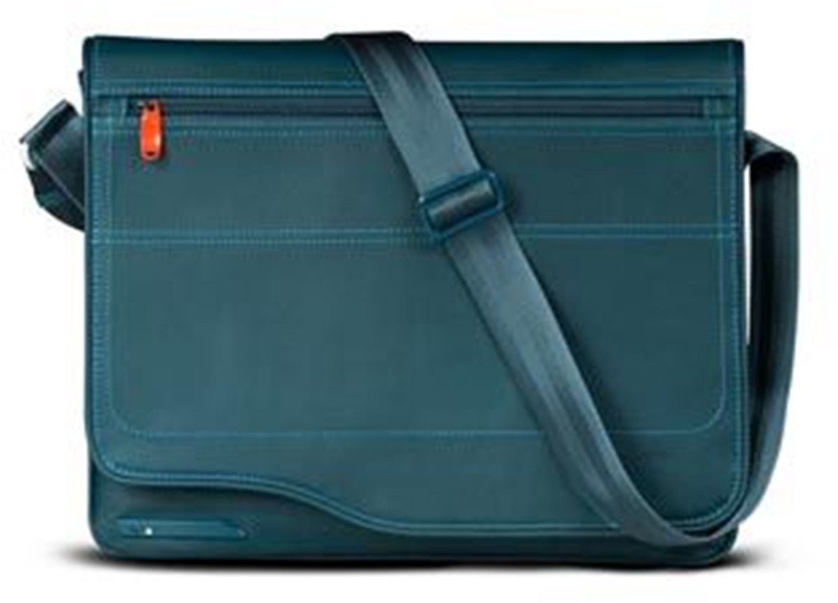 Be.ez, MacBook 13'' LE Reporter Kingfisher Waterdichte Schoudertas, Petrolblauw