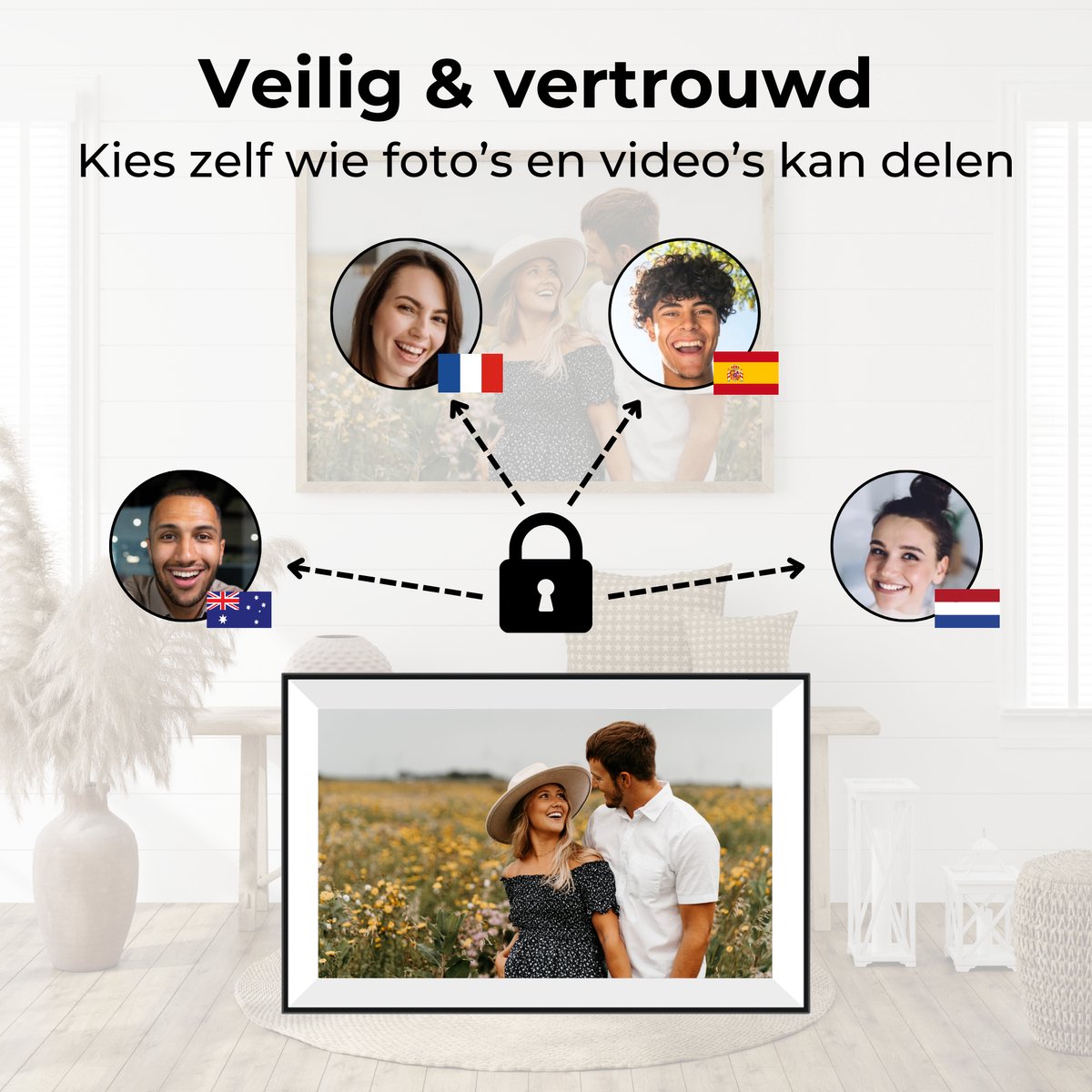 Naevy Digitale Fotolijst 10.1 inch – Digitaal Fotolijstje – HD Display – Met WiFi Verbinding & Touchscreen – Frameo App – 16 GB Intern Geheugen — cadeau in Wonen & Interieur - foto 8