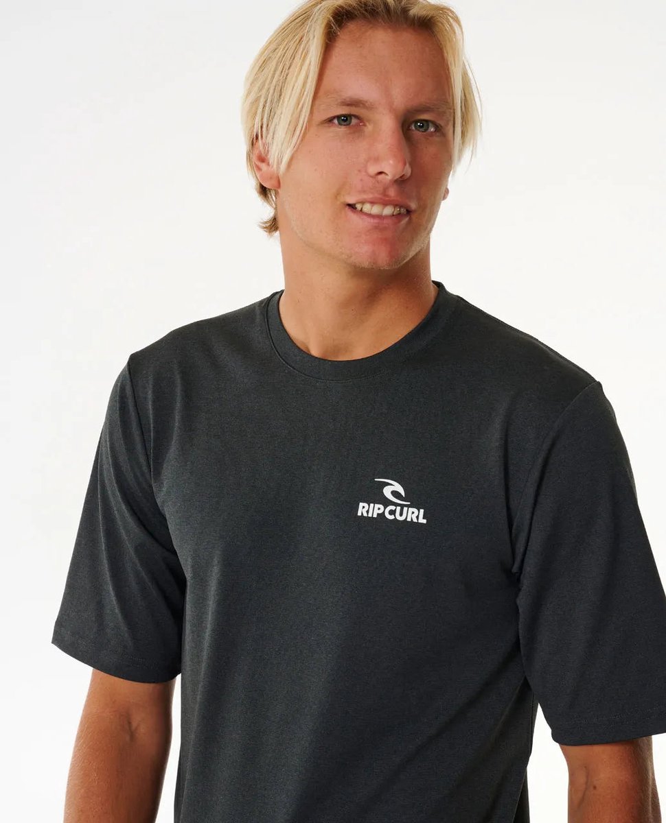 2025 Rip Curl Heren Stack UPF Korte Mouwen Lycra Vest - Black M