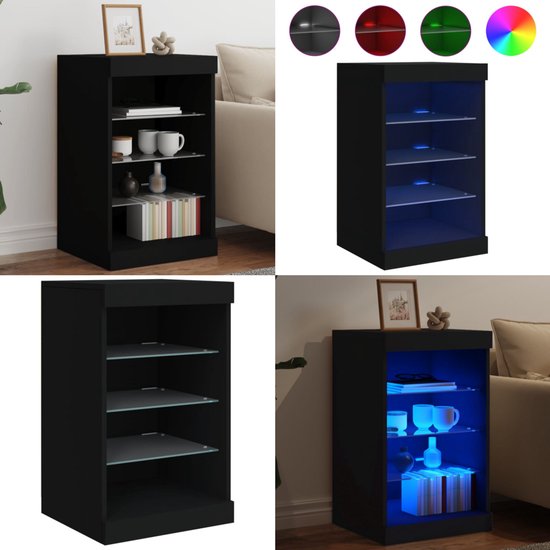 vidaXL Dressoirs met LED-verlichting 3 st bewerkt hout wit, buffet, opbergkast, gangkast, dressoirkast, keukenkast, woonkamerkast, bijzetkast vidaXL Dressoirs met LED-verlichting 3 st bewerkt hout wit, buffet, opbergkast, gangkast, dressoirkast, keukenkast, woonkamerkast, bijzetkast