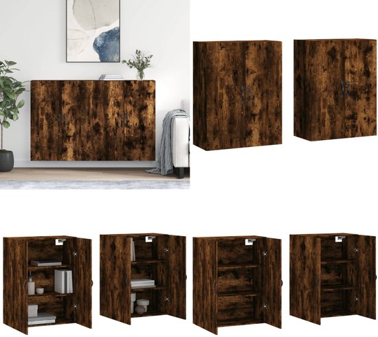 DTP Home Soho | Hangend tv-meubel teak en mortex