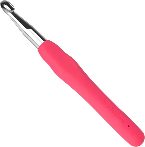 Totofy Haaknaald 4 mm, ergonomische haaknaalden met zachte handgrepen, haaknaald voor beginners en ervaren haakliefhebbers