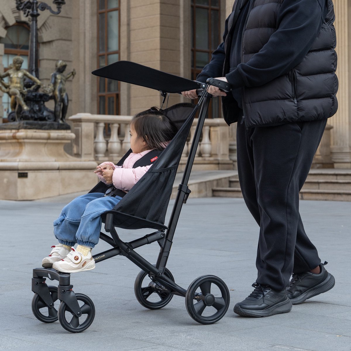 Qplay Easy Luxe Buggy XL - Lichtgewicht Kinderbuggy Inklapbaar - Zwart thumbnail 4