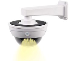 KUUS.® Dummy Camera / Nep Camera met LED Licht. Nep Beveiligingscamera Solar Wandlamp Buiten – Wit