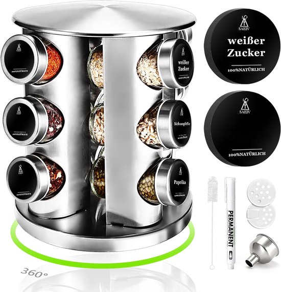 Yajun Kruidenrek Roterende glazen potten Keuken Kruiden Stand Multifunctionele Opslag Container Eenvoudige Organizer Houder,B Yajun Kruidenrek Roterende glazen potten Keuken Kruiden Stand Multifunctionele Opslag Container Eenvoudige Organizer Houder,B