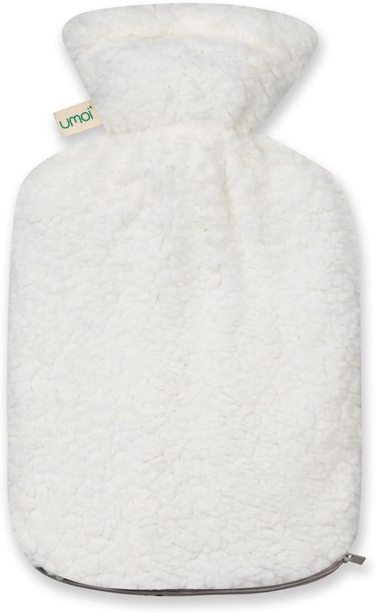 Warmwaterkruik 2 Liter - Bedfles Kruik - Warmte en Comfort - Gecertificeerde Veiligheid - 32.5 cm Lengte - Wit