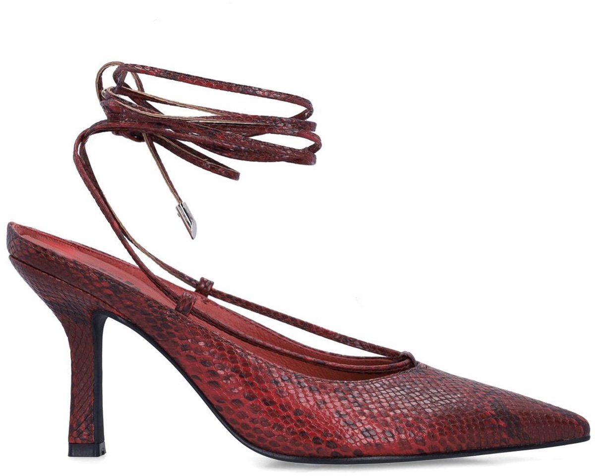 Sacha - Dames - Rode snake pumps - Maat 38