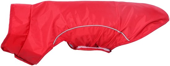 vidaXL - Hondenregenjas - met - reflecterende - strips - polyester - rood - XS