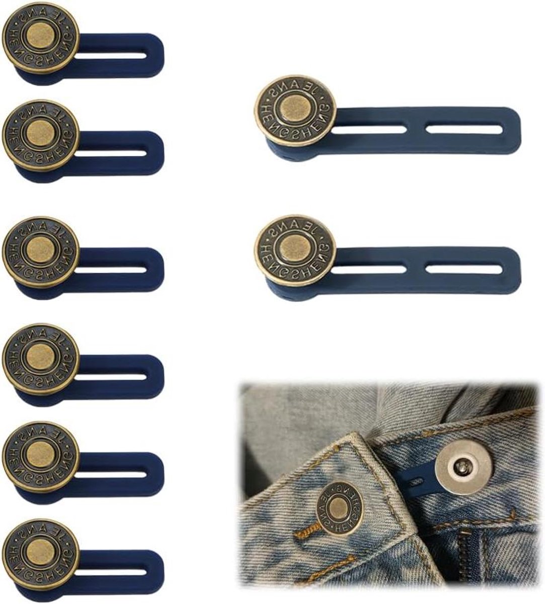 Verstelbare broek taille extender - set van 8st - voor mannen en vrouwen