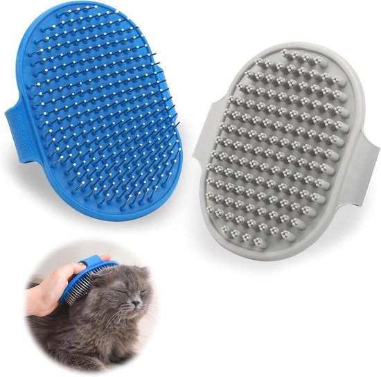 Hondenborstel, kattenborstel, hondenkam, kattenkam, LIUCOLI ondervachtborstel honden kat voor lang haar/kort haar - ondervachtborstel voor huisdieren