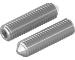 RVS stelschroef met kegelpunt A2 M8x14 mm per 5 stuks