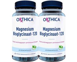 Orthica Magnesium Bisglycinaat-120 - 2 x 60 capsules - Voordeelverpakking