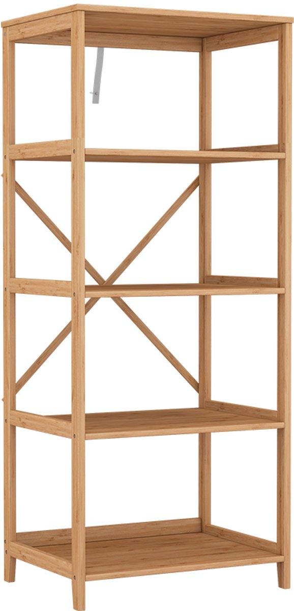 Vicco Novaro Boekenrek – 48.3 x 114 cm met 5 compartimenten Bamboe