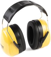 PRETEX Professionele gehoorbescherming met SNR 31 dB, gering gewicht, traploos verstelbare hoofdband, CE-certificering, gehoorbescherming, oorbescherming, geluidsbescherming, oorbescherming, geel, One Size