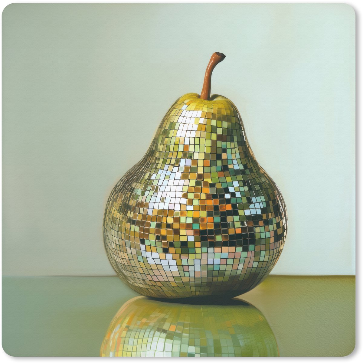 Muismat XXL 40x40 cm - Bureau onderlegger - Bureau mat Fruit - Disco - Art - Glitter - Bureaumat - Gaming mousepad xl - Bureaulegger groot - Computer deskmat