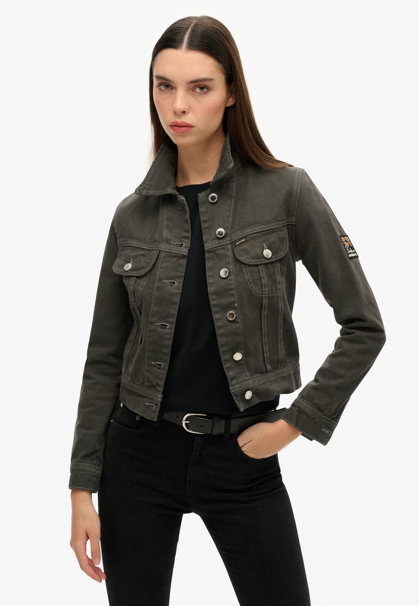 Superdry Korte St Tropez Workwear jas Dames Buitenjassen Zwart