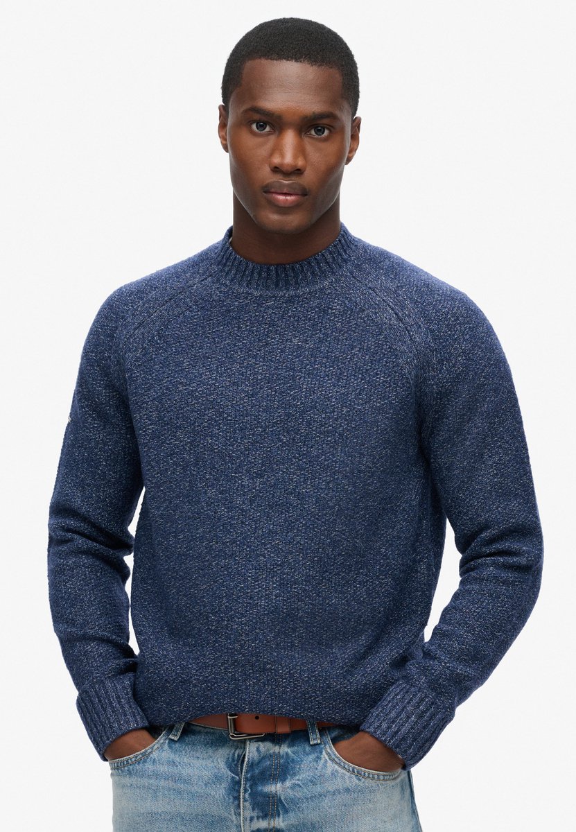 Superdry Grove trui met raglanmouwen Heren Sweaters Marineblauw