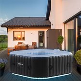 Industrialhome Opblaasbare Spa "CORFU" – Vierkant 158 x 158 x 68 cm – Voor 4 Personen – 2400W – LED Verlichting – 100 Luchtjets – Tot 40°C – Incl. Afstandsbediening, Filter & Accessoires