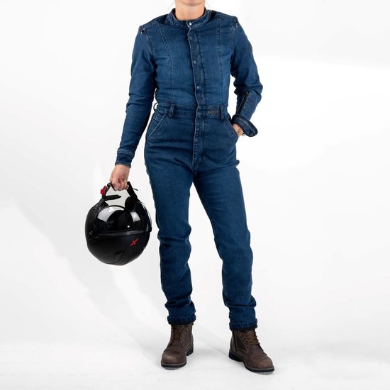 Combinaison textile Motor TRENDY femme 40 Blauw par MOTOBLOUZ