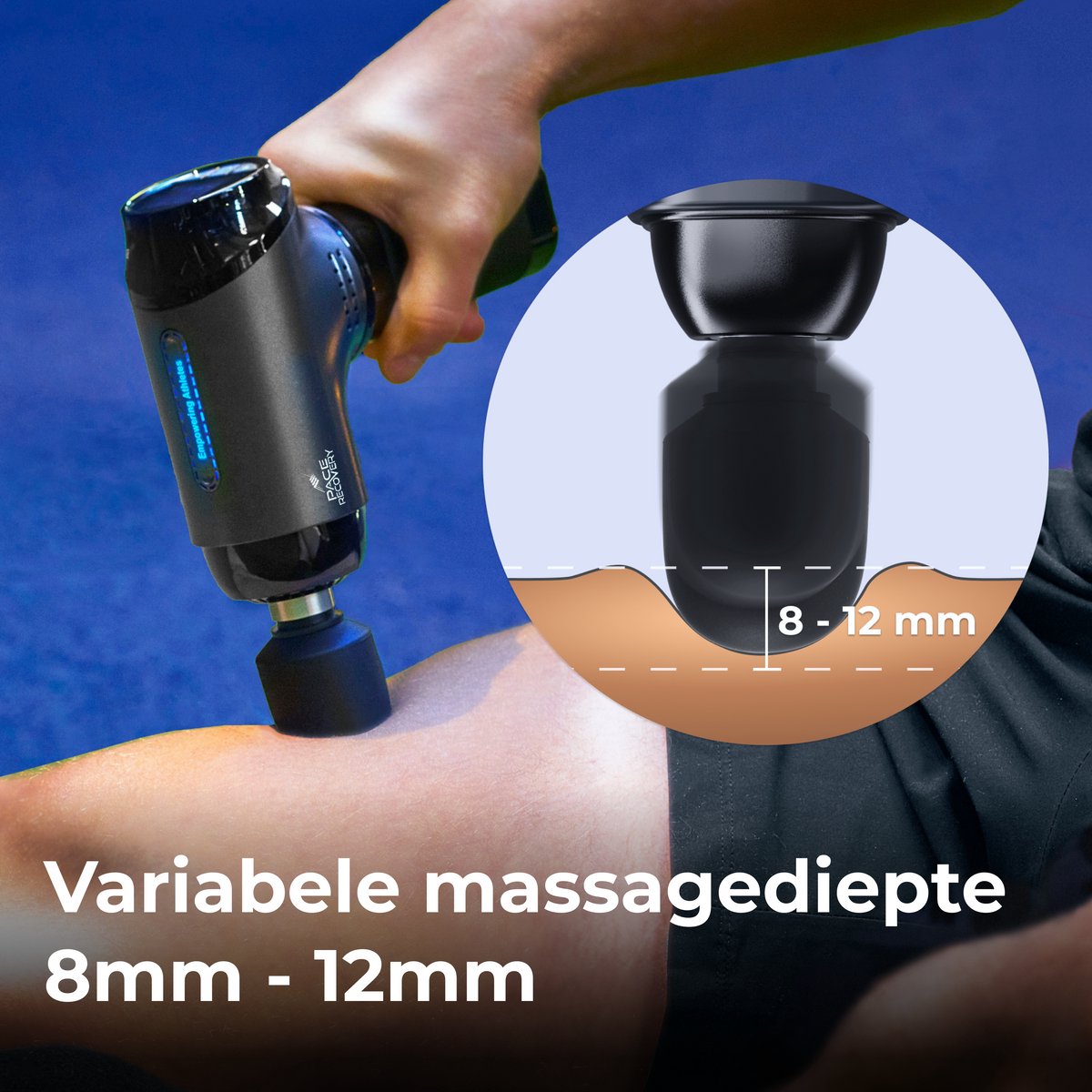 Pace Recovery Massage Gun Elite 1 - Professioneel Massage Gun Met Verstelbare Massagediepte 8mm tot 12mm - Krachtig Massage Apparaat - Percussie- en Vibratie therapie Voor Sneller Spierherstel — cadeau in Sport & Outdoor - foto 4