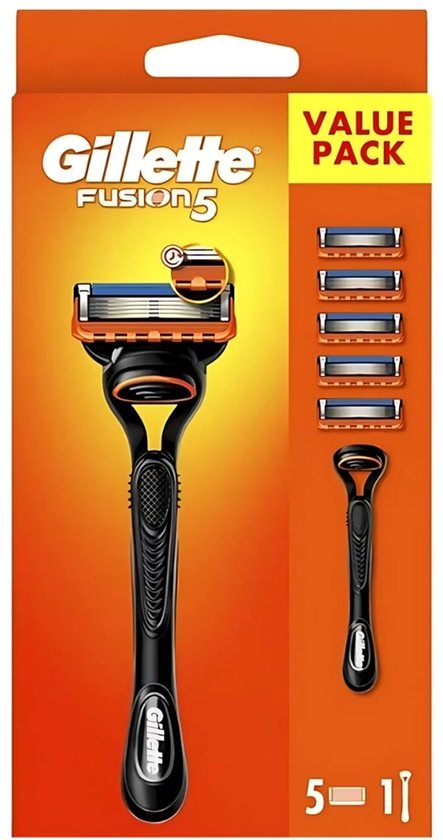Gillette – Fusion 5 – Houder & 5 Navulscheermesjes