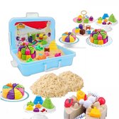 XXL Kinetische zand set (1000g Zand + 21PCS) - SpeelZand - Zandkoffer set met 1000g origineel kinetisch zand en gereedschap - Sensorisch speelgoed