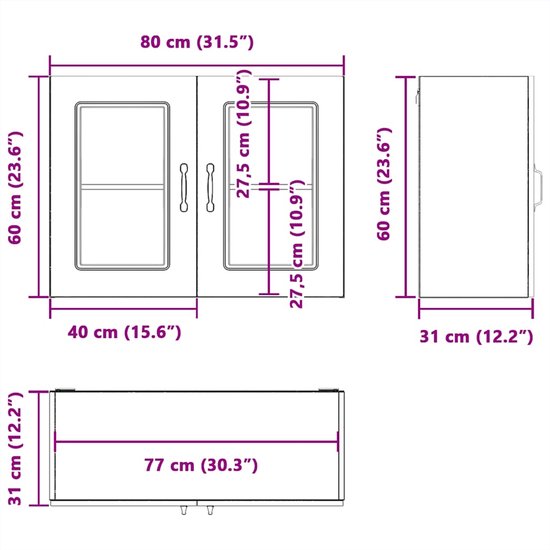 Bad-Spiegelschrank Artisan-Eiche 64x20x66,5 cm Holzwerkstoff