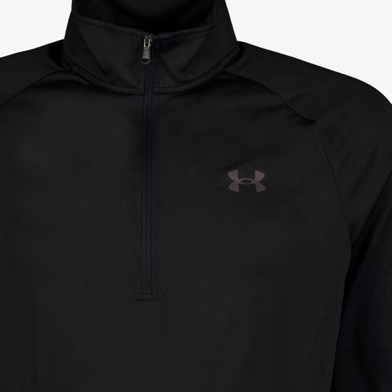Under Armour UA Tech 2.0 1/2 Zip-BLK Heren Sporttrui - Zwart - Charcoal