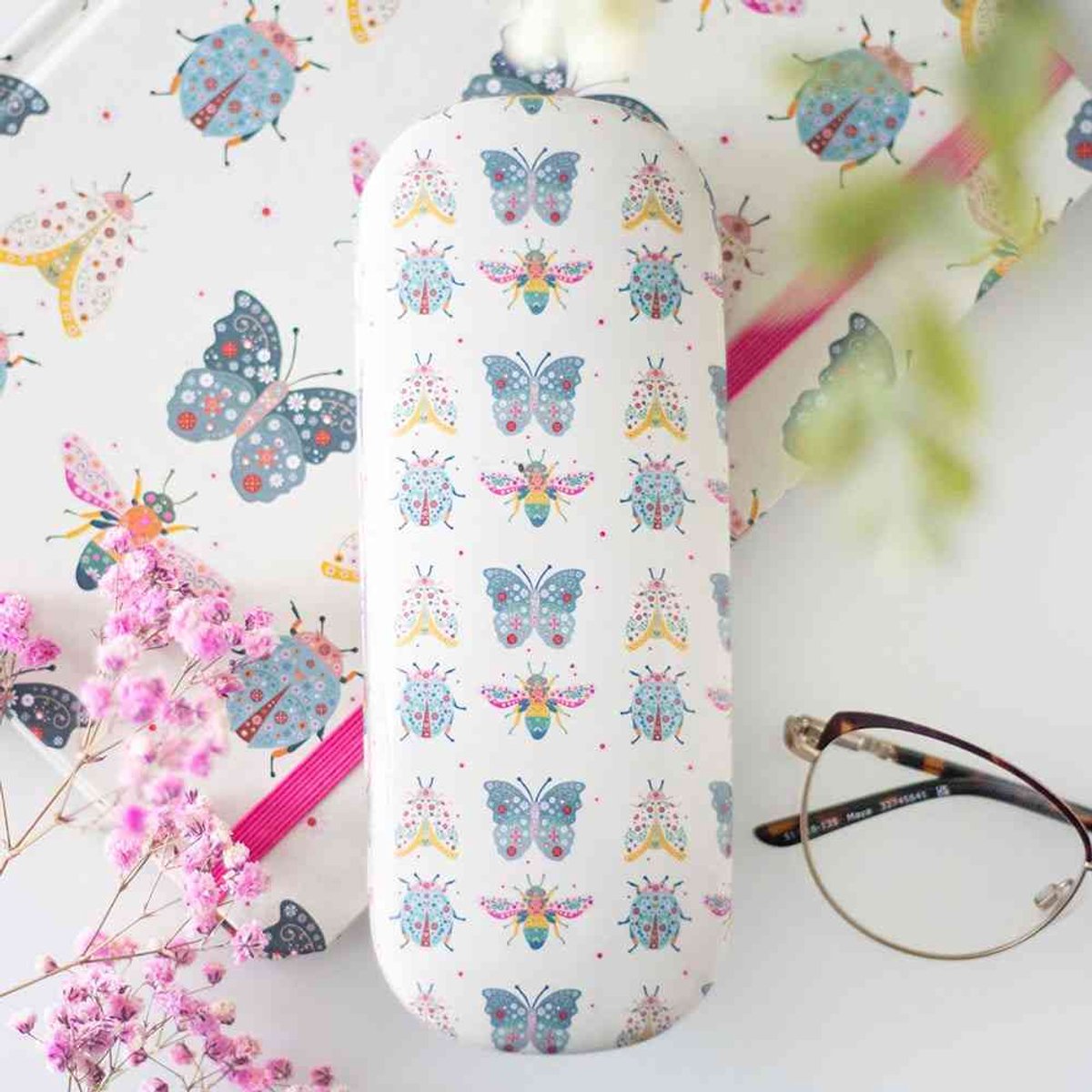 Something Different - Floral Bug Print Brillenkoker - Multicolours