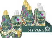 Robijn Perfect Match Vloeibaar Wasmiddel en Wasverzachter Pakket - Color Paradise Secret - voor een intense geurbeleving van kleding - set van 5 (60 wasbeurten)