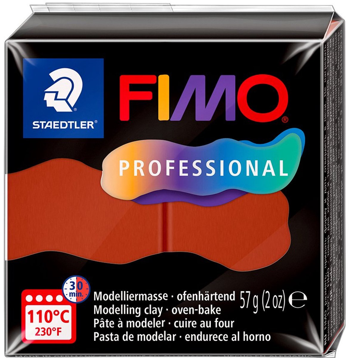 FIMO professional - ovenhardende boetseerklei - blok 57 gr - terracotta