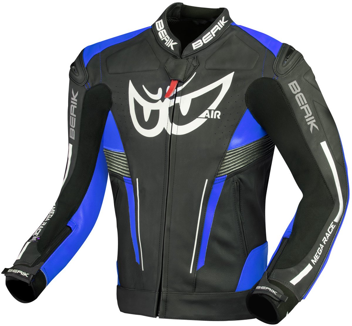 Berik Air-B Zwart Blauw Leren Motorjas - Jas