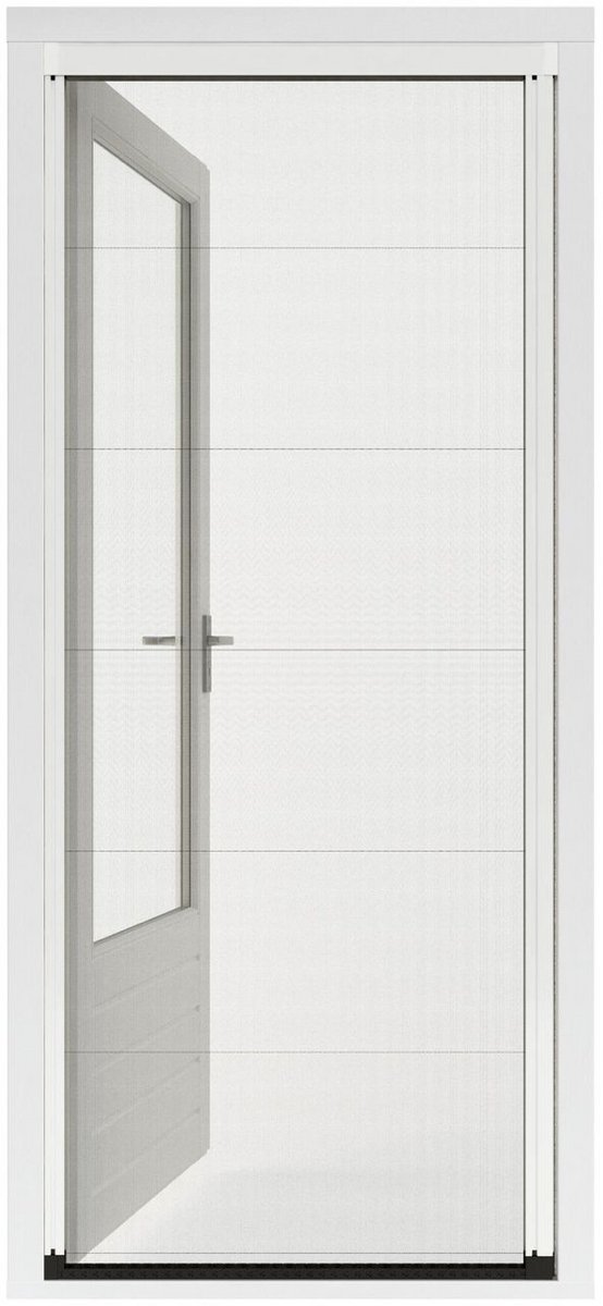 CanDo Hordeur Premium L - Plissé hordeur - Wit profiel - Zwart gaas - 96x227-230cm