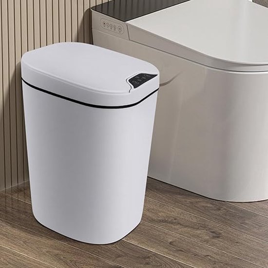 S&Dshopline® Poubelle à capteur 10 litres, poubelle automatique avec détecteur de mouvement, poubelle électrique avec couvercle, poubelle intelligente avec capteur pour chambre, salon