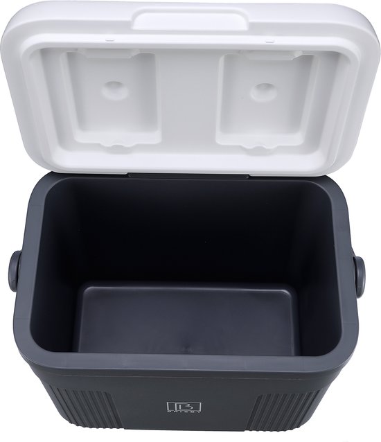 Brisby Koelbox - Frigobox - 22L - Grijs - Tot maximaal 40 uur isolatie - Incl. 4 dikke koelelementen van 450ml en 3 Delige Set Vershoudbakjes - Temperatuur veilige sluiting - Met koelelementen vergrendeld in deksel van Brisby — afbeelding 4