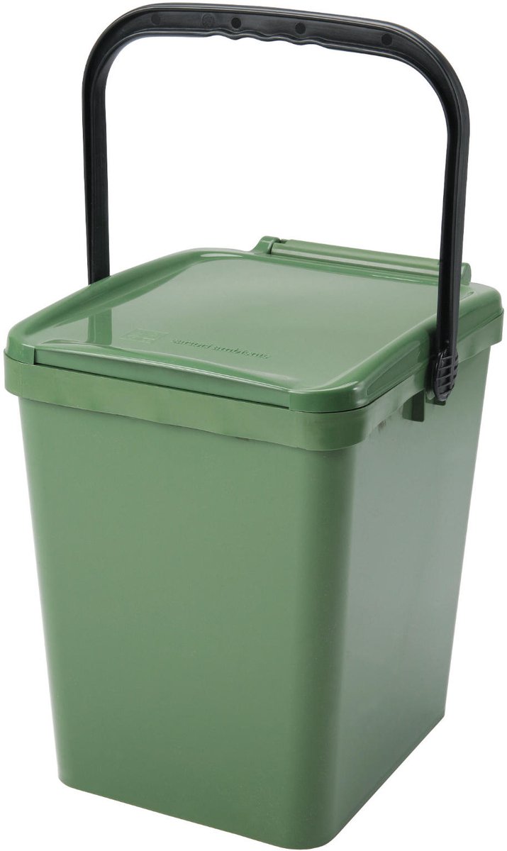 Sartori Ambiente Urba Serie - Groen Afvalemmer - 21L - Blokkeerbaar Deksel - UV-bestendig