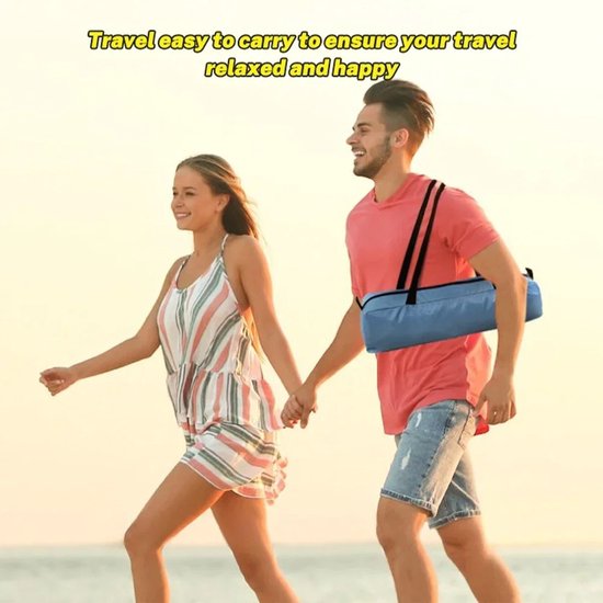 Stemily Strandtent - Pop Up Systeem - 3 tot 4 Personen - Incl Zandzakken, Touwen, Haringen & Draagtas - 210 × 210 × 130cm van Stemily — afbeelding 5