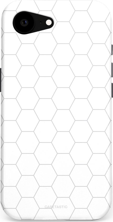 Casetastic Hoesje Geschikt voor Apple iPhone 16e Magsafe - Stijlvolle Beschermende Duo-layer Case - Zilverraat